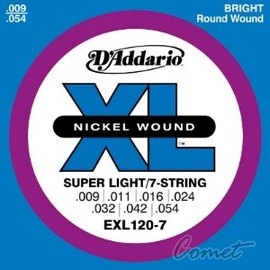 D'Addario EXL120-7 電吉他弦（09-54）(特殊7弦)【DAddario】