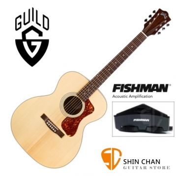Guild 美國經典吉他品牌 Guild OM-240E 可插電 OM琴身 雲杉面單板 / 桃花心木側背板 附 Guild 吉他袋 （厚袋） OM240E 台灣公司貨