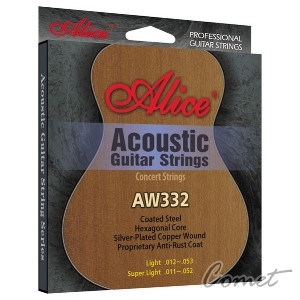 Alice 鍍銀弦-民謠吉他弦（0.11~0.52） (AW332-SL)【進口弦專賣店/木吉他弦/AW-332】