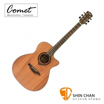 Comet C285-E 41吋切角 可插電民謠吉他/電木吉他 內建調音器 附贈Pickx2、移調夾、背帶、吉他袋、導線【進階首選/木吉他/完美音色】