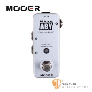 吉他效果器&#9658;Mooer Micro ABY 正反雙向訊號選擇器【Channel Switch Pedal】【Micro系列MA】