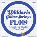 D'addario PL009 零弦單一條電吉他弦（.09）【進口弦專賣店/電吉他弦/木吉他也可用/DAddario】