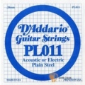 D'addario PL011 零弦單一條電吉他弦（.11）【進口弦專賣店/電吉他弦/木吉他也可用/DAddario】