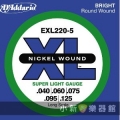 美國D'Addario EXL220-5 貝斯五弦（40~125）【貝斯弦專賣店/進口貝斯弦/EXL-220-5/DAddario】